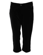 Dolce & Gabbana Black Cotton Skinny Capri Cropped Denim Jeans