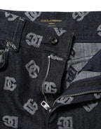Dolce & Gabbana Black DG Logo High Waist Skinny Denim Jeans