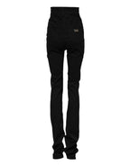 Dolce & Gabbana Black Cotton High Waist Skinny Denim Jeans
