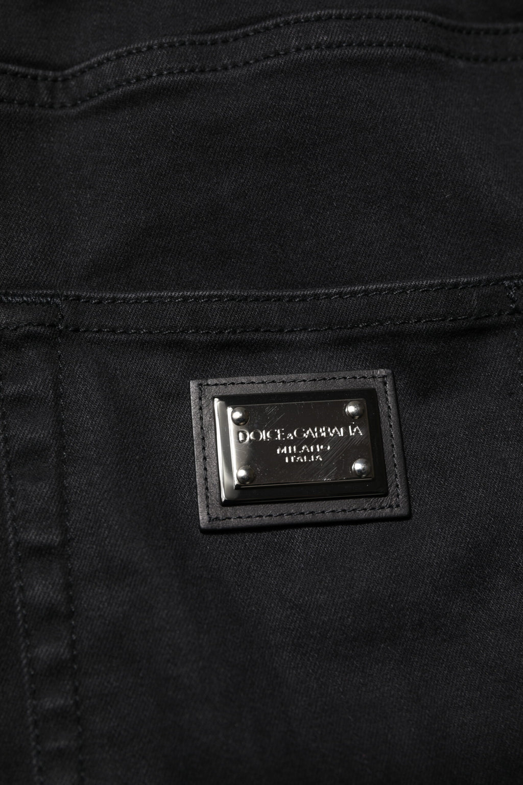 Dolce & Gabbana Black Cotton High Waist Skinny Denim Jeans