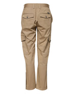 Dolce & Gabbana Beige Mid Waist Cargo Tapered Pants