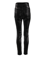 Dolce & Gabbana Black Cotton Stretch Lurex Thread Skinny Pants