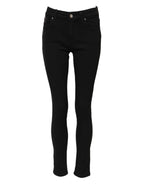 Dolce & Gabbana Black Cotton Mid Waist Skinny Denim Jeans
