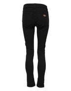 Dolce & Gabbana Black Cotton Skinny Mid Waist Denim Jeans