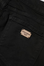 Dolce & Gabbana Black Cotton Skinny Mid Waist Denim Jeans