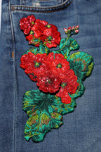 Dolce & Gabbana Blue Cotton Low Waist Skinny Denim Jeans