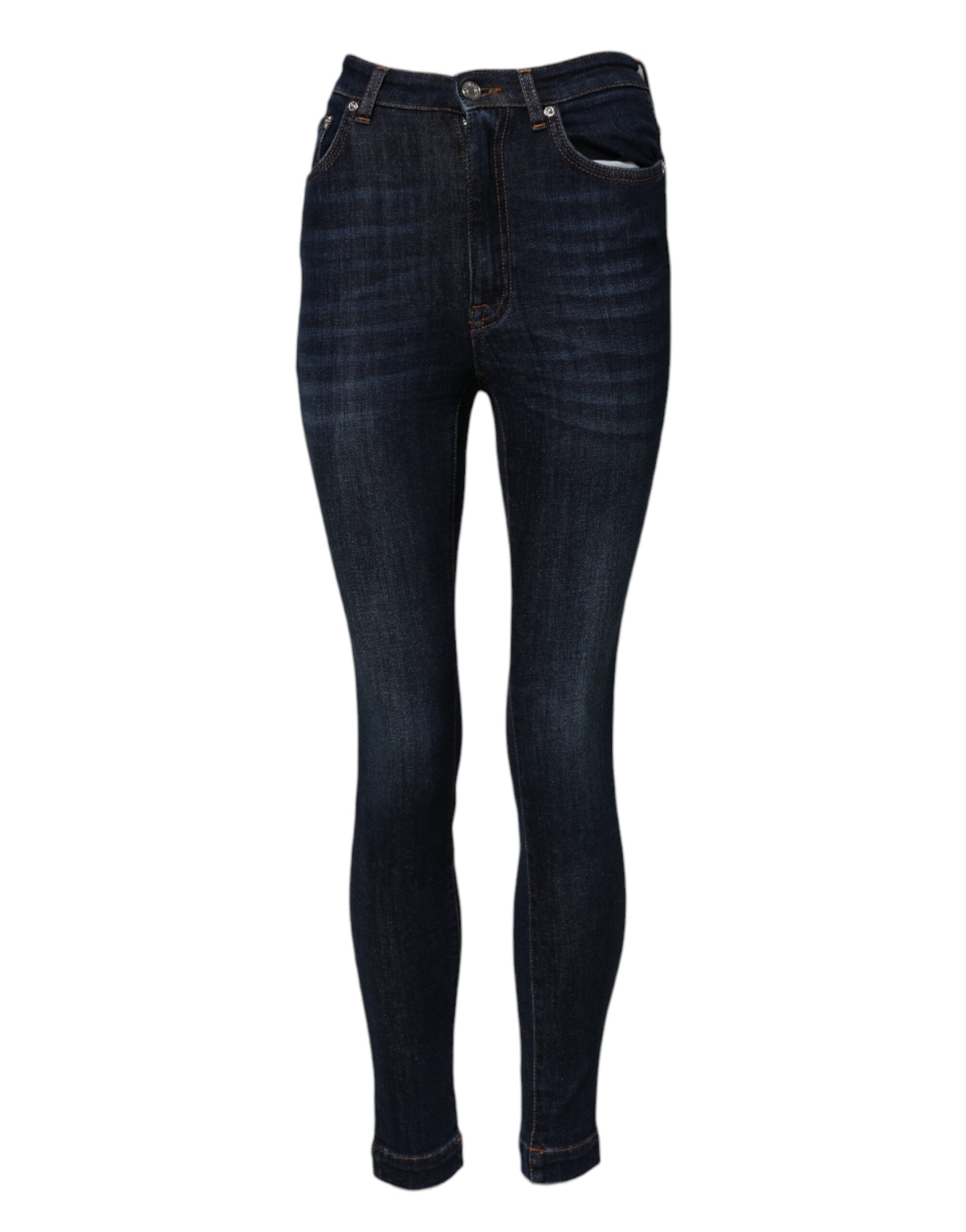 Dolce & Gabbana Blue GRACE High Waist Skinny Denim Jeans