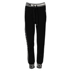 Dolce & Gabbana Black Cotton Jogger Logo Waist Pants