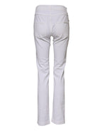 Dolce & Gabbana White Floral Embroidery GIRLY Denim Jeans