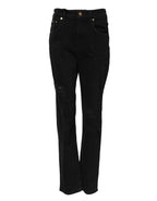 Dolce & Gabbana Black Boyfriend Cotton Flared Denim Jeans
