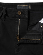 Dolce & Gabbana Black Boyfriend Cotton Flared Denim Jeans