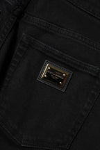 Dolce & Gabbana Black Boyfriend Cotton Flared Denim Jeans