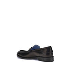 Versace Black Calf Leather Bos Taurus Slip-On Loafers