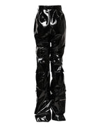 Dolce & Gabbana Black High Waist Cargo Bootcut Pants