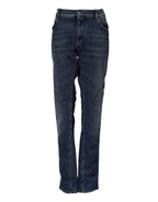 Dolce & Gabbana Blue Cotton Mid Waisted Straight Denim Jeans