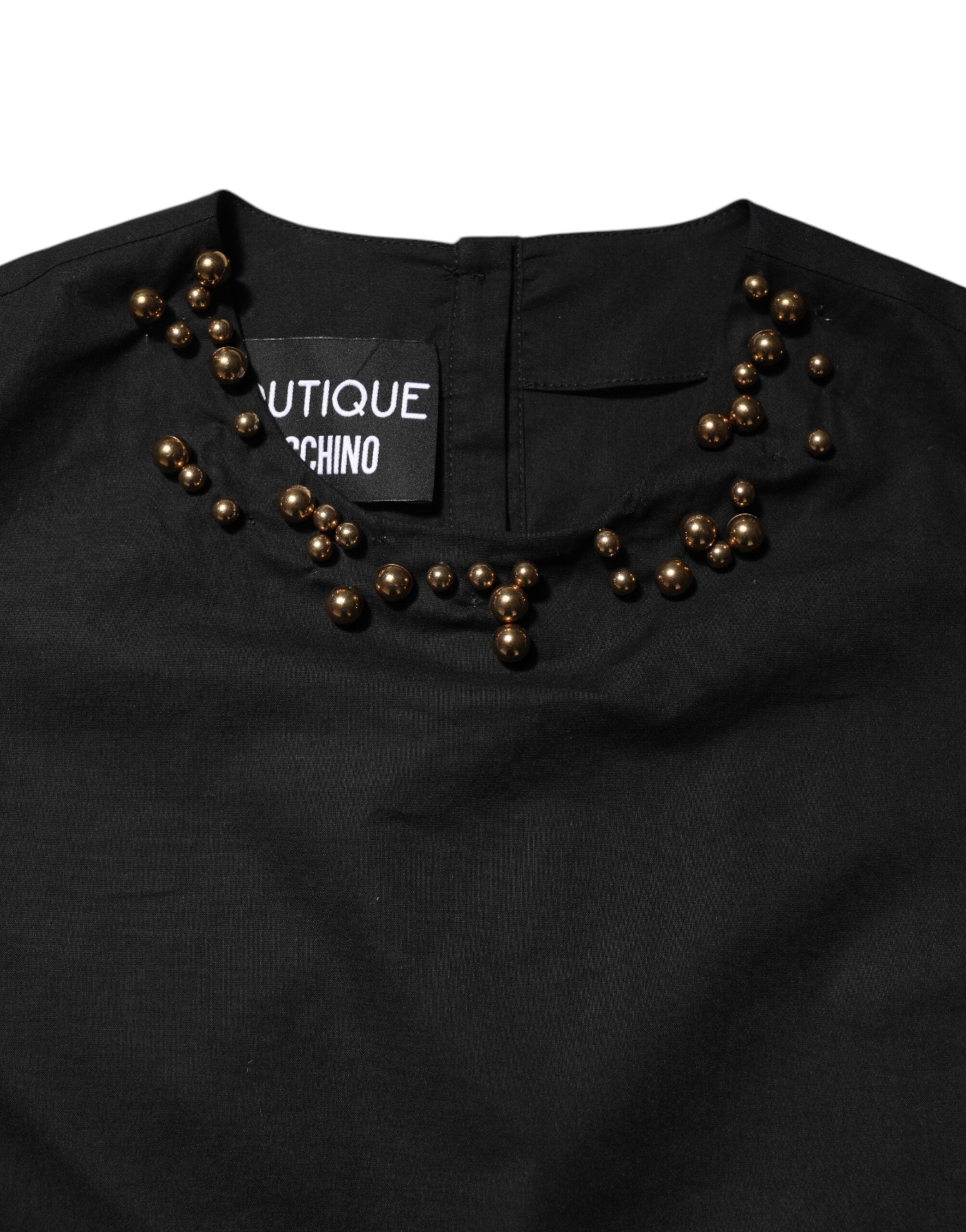 Boutique Moschino Black Cotton Sleeveless Women Tank T-shirt