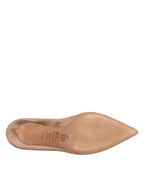 Prosperine Pink Leather Pumps Stiletto Heels Slip On Shoes