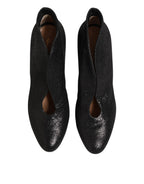 Gianvito Rossi Metallic Black Pump Stiletto Heels Shoes