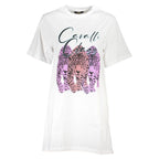 Cavalli Class White Cotton Dress
