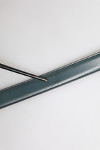 Dolce & Gabbana Green Classic Leather Metal Logo Buckle Belt