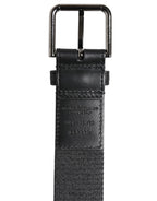 Dolce & Gabbana Green Black Polyester DG Logo Buckle Belt