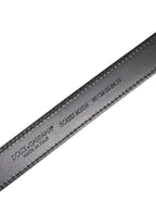 Dolce & Gabbana Black Red Leopard Silver Metal Buckle Belt