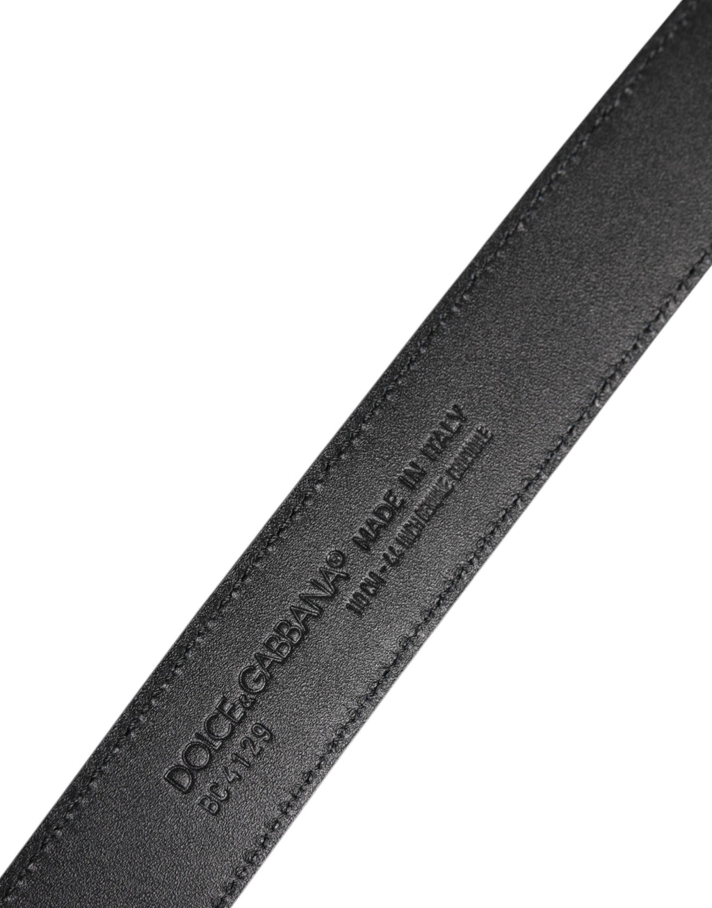 Dolce & Gabbana Black Leather Classic Metal DG Buckle Belt