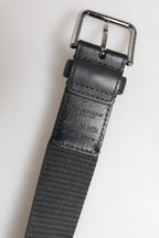 Dolce & Gabbana Green Black Polyester DG Logo Buckle Belt