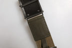 Dolce & Gabbana Military Green Nylon Logo Metal Buckle Belt