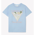 Casablanca Blue Cotton T-Shirt