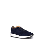 Tod's Blue Calf Leather Bos Taurus Low Top Sneakers