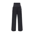 Rick Owens Black Wool Cargo Pants