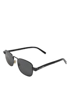 Dolce & Gabbana Black Metal Frame Square Lenses DG2222 Eyewear Sunglasses