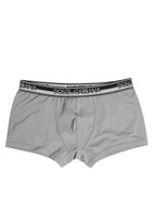 Dolce & Gabbana Gray Cotton Stretch Regular Boxer Underwear