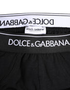 Dolce & Gabbana Black Cotton Stretch Regular Brief Underwear