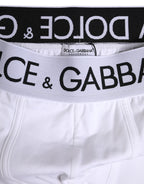 Dolce & Gabbana White Cotton Stretch Regular Boxer Underwear