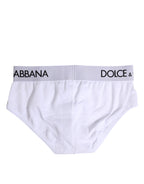Dolce & Gabbana White Cotton Stretch Regular Brief Underwear