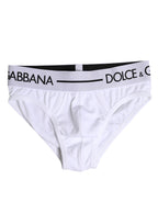 Dolce & Gabbana White Cotton Stretch Regular Brief Underwear