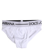 Dolce & Gabbana White Cotton Stretch Regular Brief Underwear