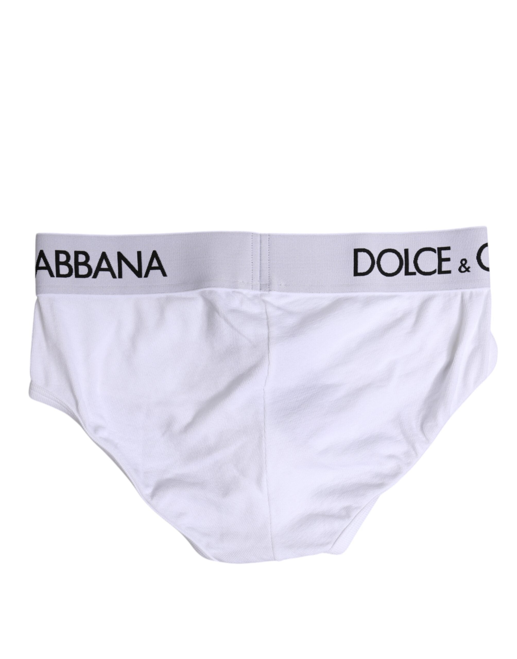Dolce & Gabbana White Cotton Stretch Regular Brief Underwear