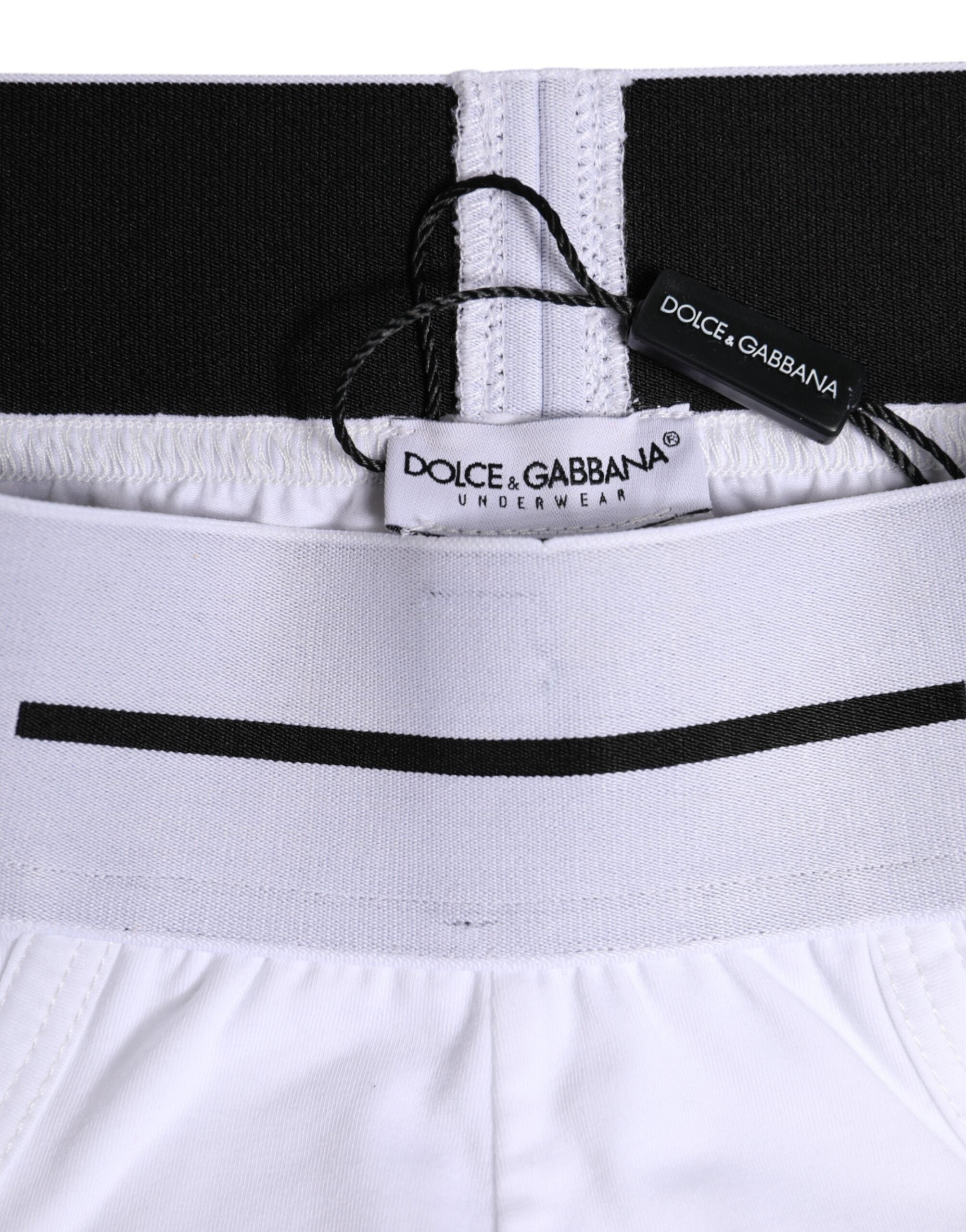 Dolce & Gabbana White Cotton Stretch Regular Brief Underwear
