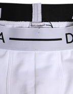 Dolce & Gabbana White Cotton Stretch Regular Boxer Underwear