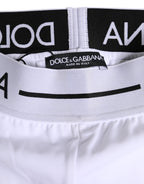 Dolce & Gabbana White Nylon Logo Waistband Boxer Brief Underwear