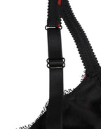 Dolce & Gabbana Black Red Polka Dot Underwired Balconette Underwear