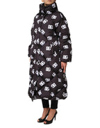 Dolce & Gabbana Black DG Mania Puffer Quilted Long Coat Jacket
