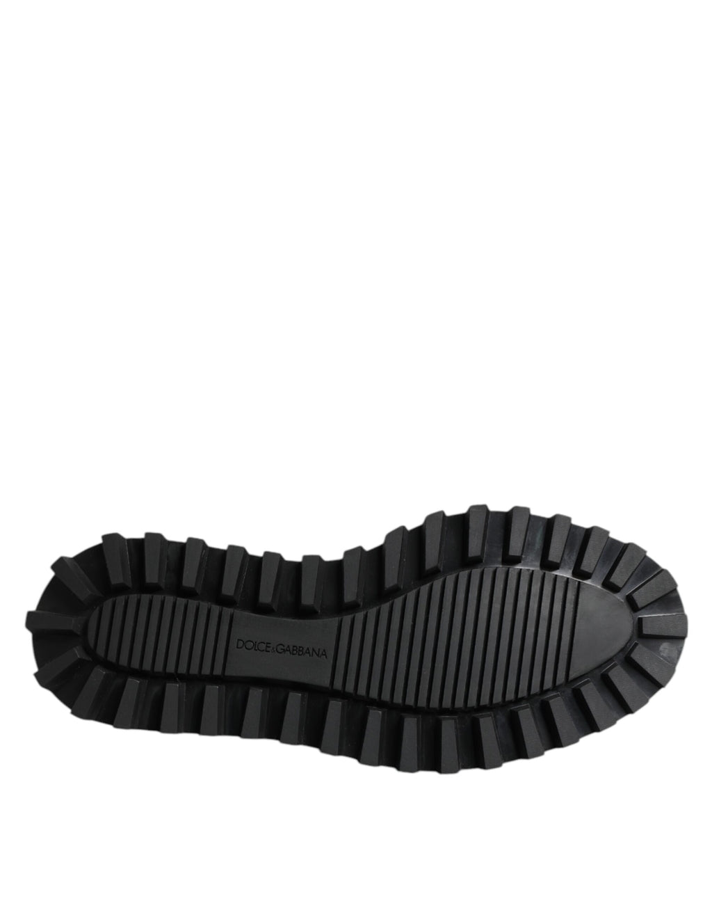 Dolce & Gabbana Black Leather Lace Up Trekking Dress Shoes