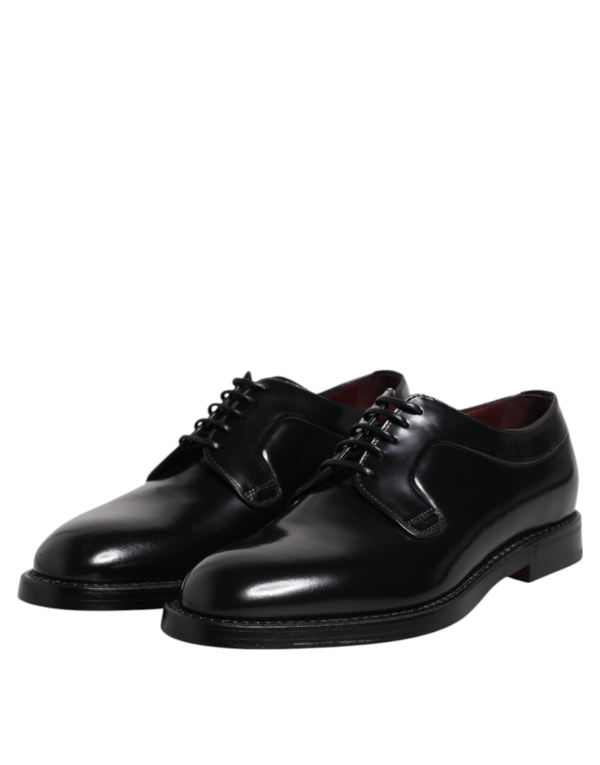 Dolce & Gabbana Black Calf Leather Lace Up Dress Derby Shoes