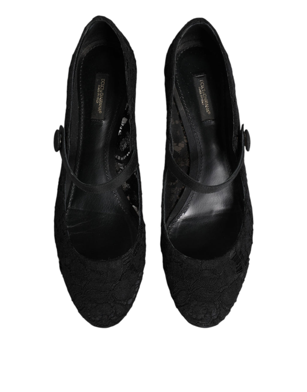 Dolce & Gabbana Black Vally Taormina Floral Lace Pumps Shoes