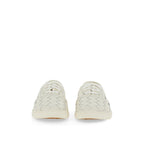 Bottega Veneta White Calfskin Low Top Sneakers