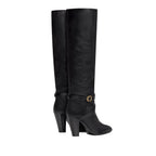 Celine Black Calfskin High Heel Boots